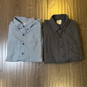 Lot of 2 L.L. Bean Traditional Fit Long Sleeve Button Up Dress Shirts Men’s XL